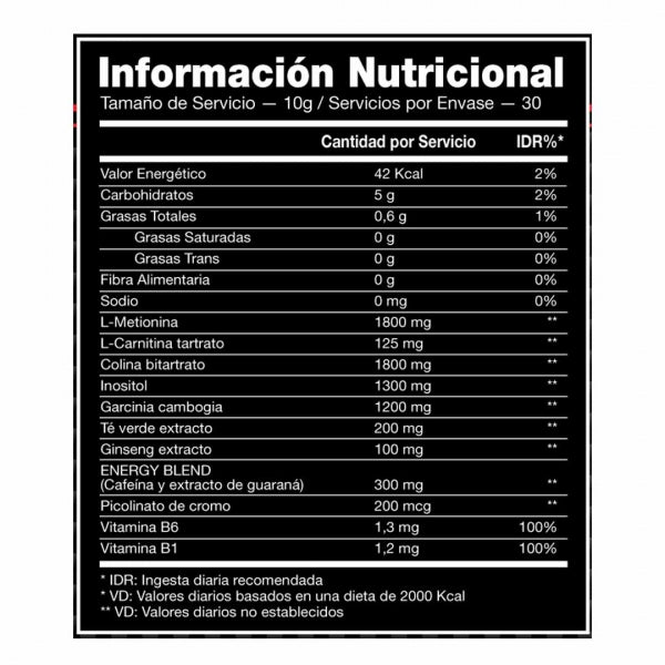 BLACK CUT TERMOGENICO 300G
