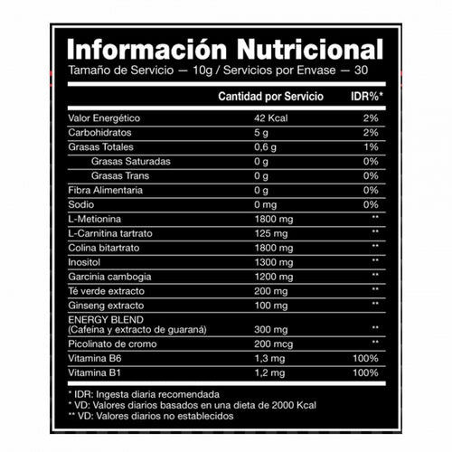 BLACK CUT TERMOGENICO 300G