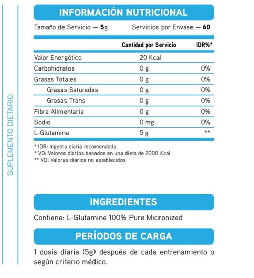 L GLUTAMINA 300G