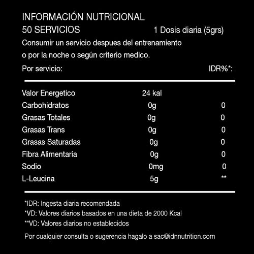 L LEUCINA 250G