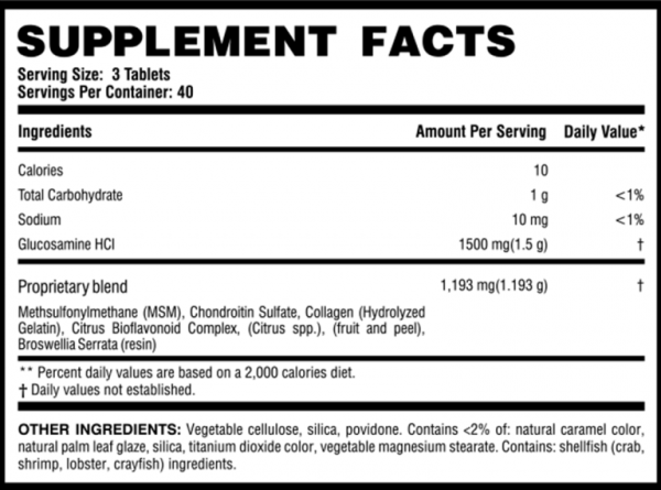 GLUCOSAMINA & CHHONDROITIN 120 TABS