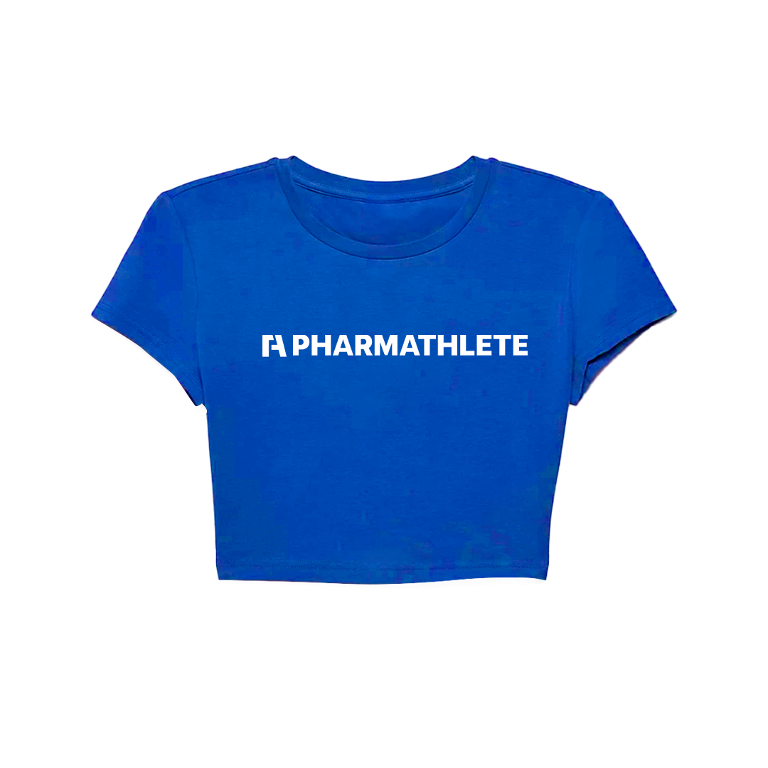 REMERA CROP AZUL