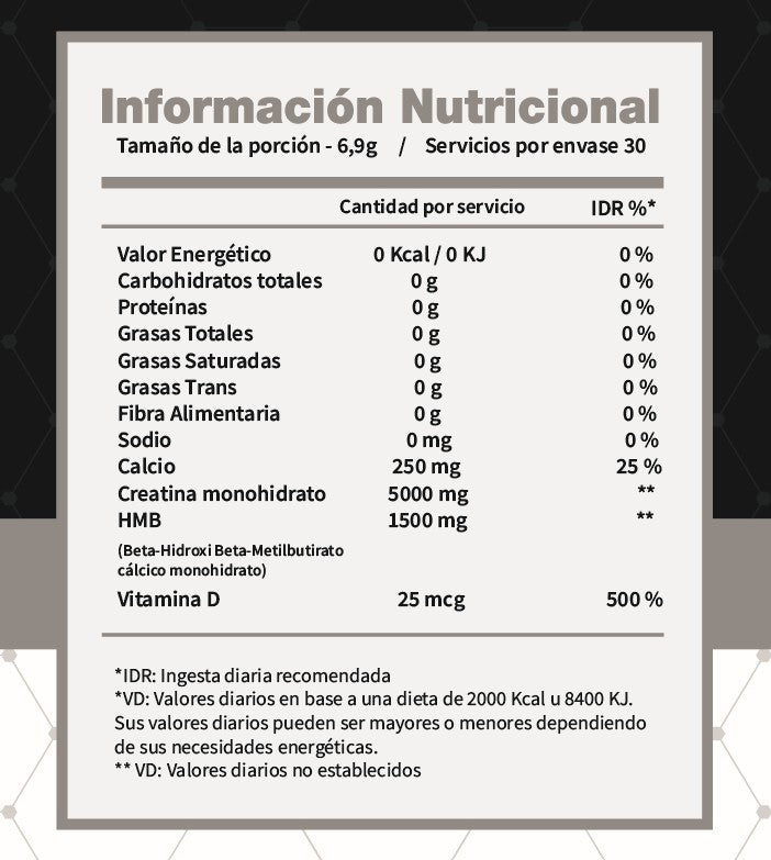 CREATINA+HMB  EN POLVO 30 SERV